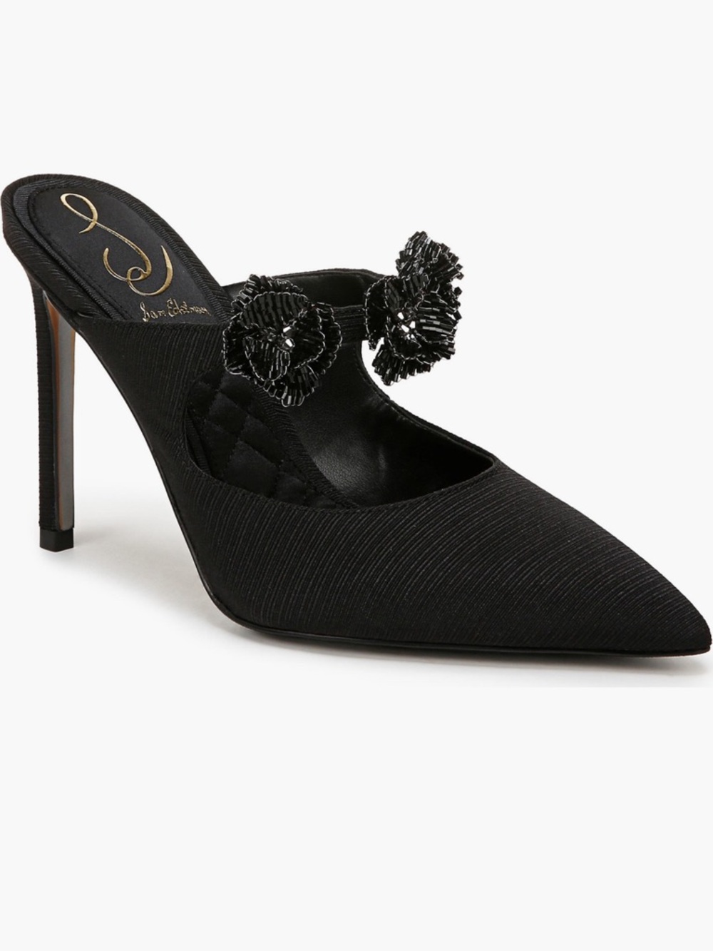 🍒2/$90🍒 SAM EDELMAN NWT  Amelie Pointed-toe Mule, Beaded Floral Accent